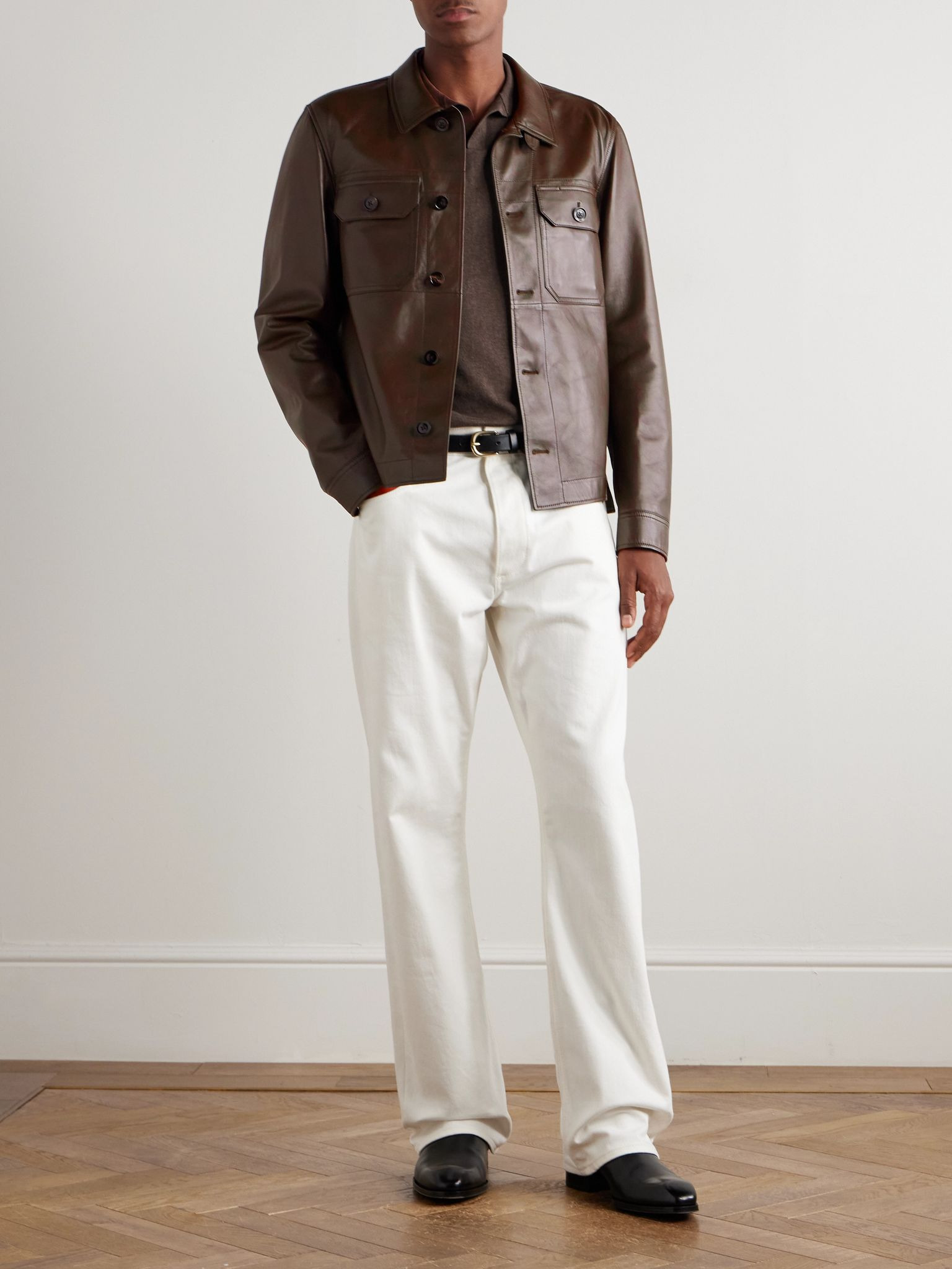 Leather Jacket Brown - 2