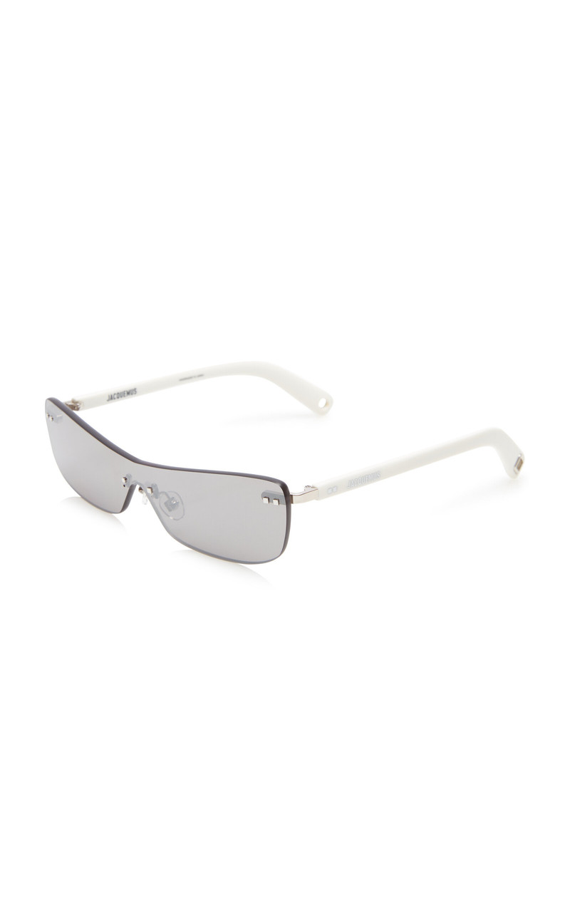 JACQUEMUS Miranda Frameless Acetate Sunglasses silver outlook