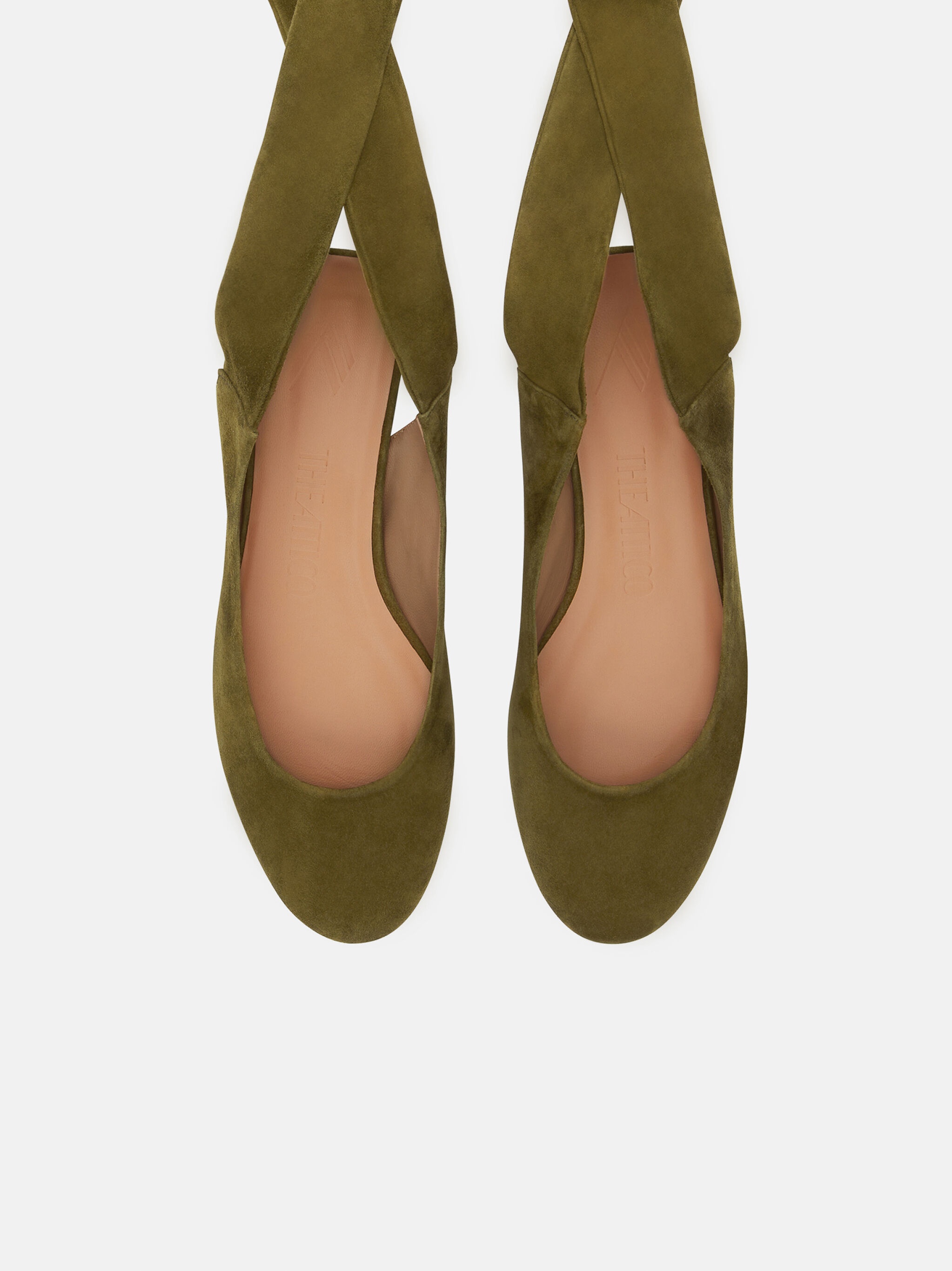 ''CLOE'' BALLERINA FLAT MILITARY GREEN - 3