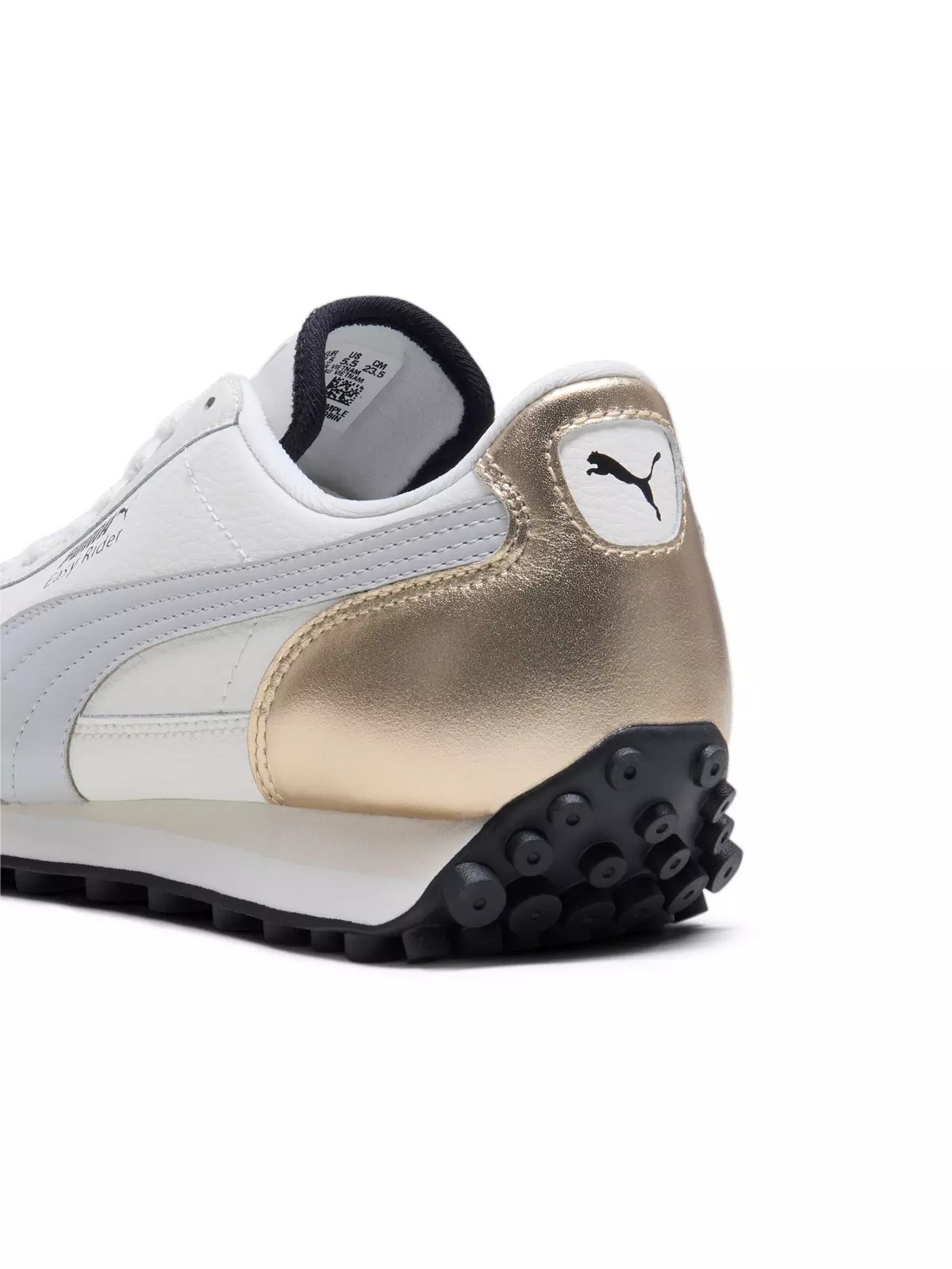 PUMA Easy Rider Mixed Metals "Warm White/PUMA Gold/Glacial Grey/PUMA Black" Women's Shoe - 6