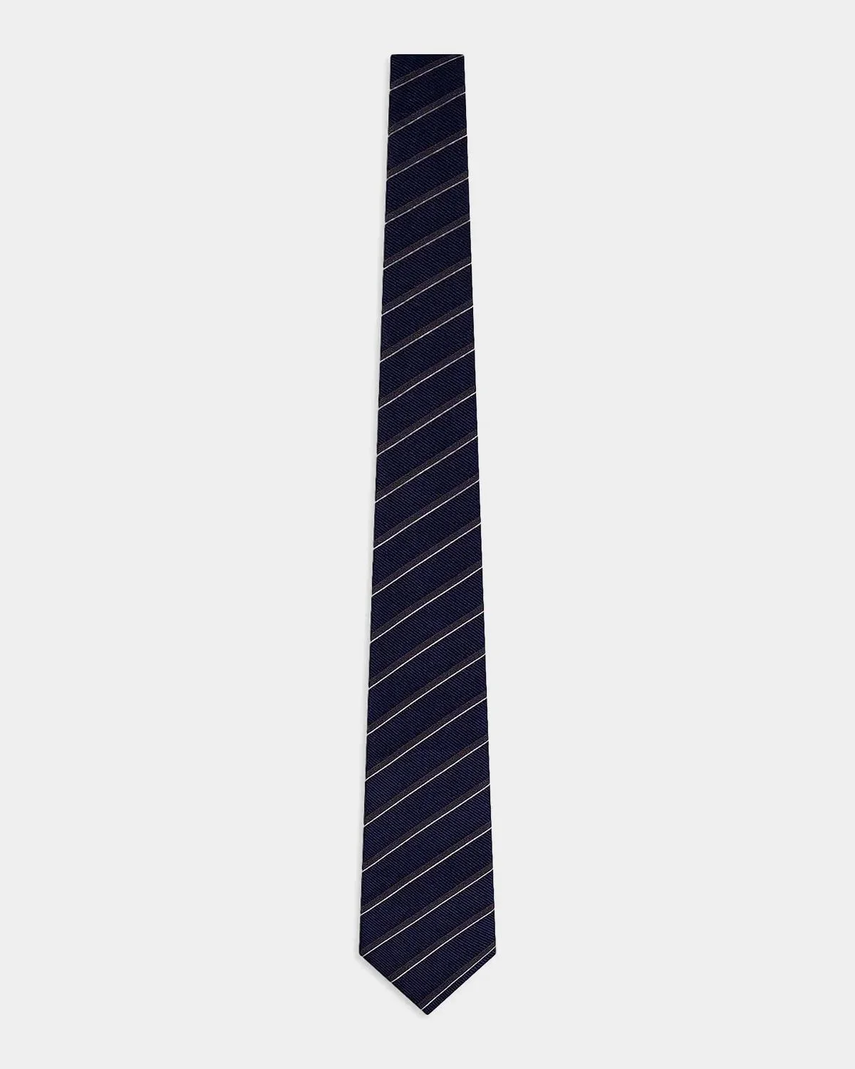 Varsity Striped Silk Tie - 1
