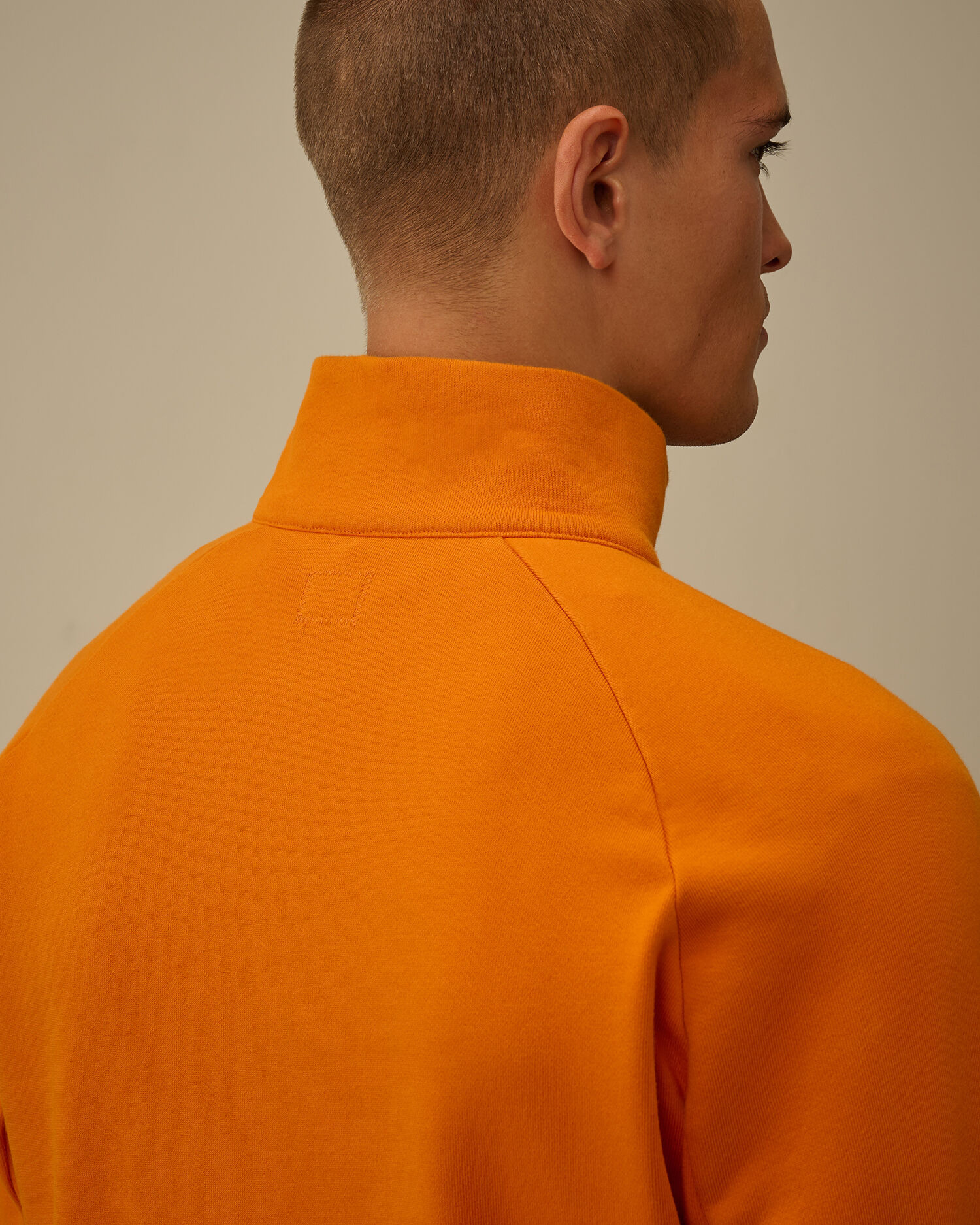 Diagonal Raised Fleece Half Zip Sweatshirt - 6