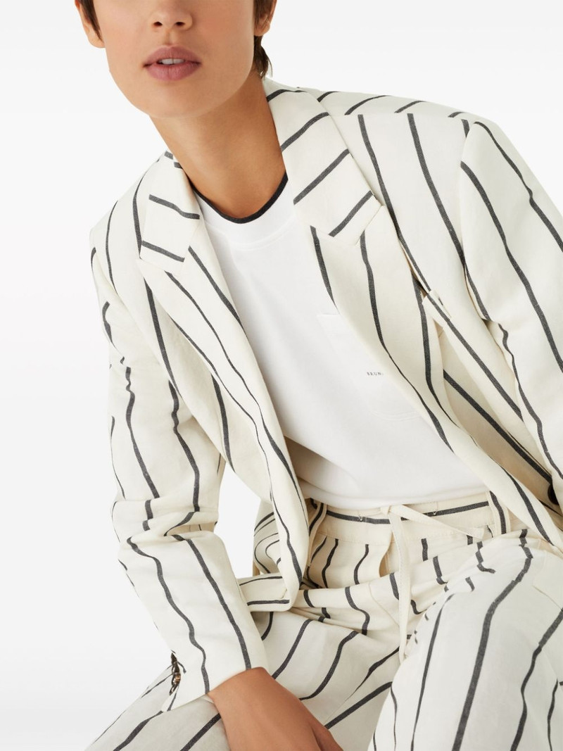 striped linen-blend suit 4