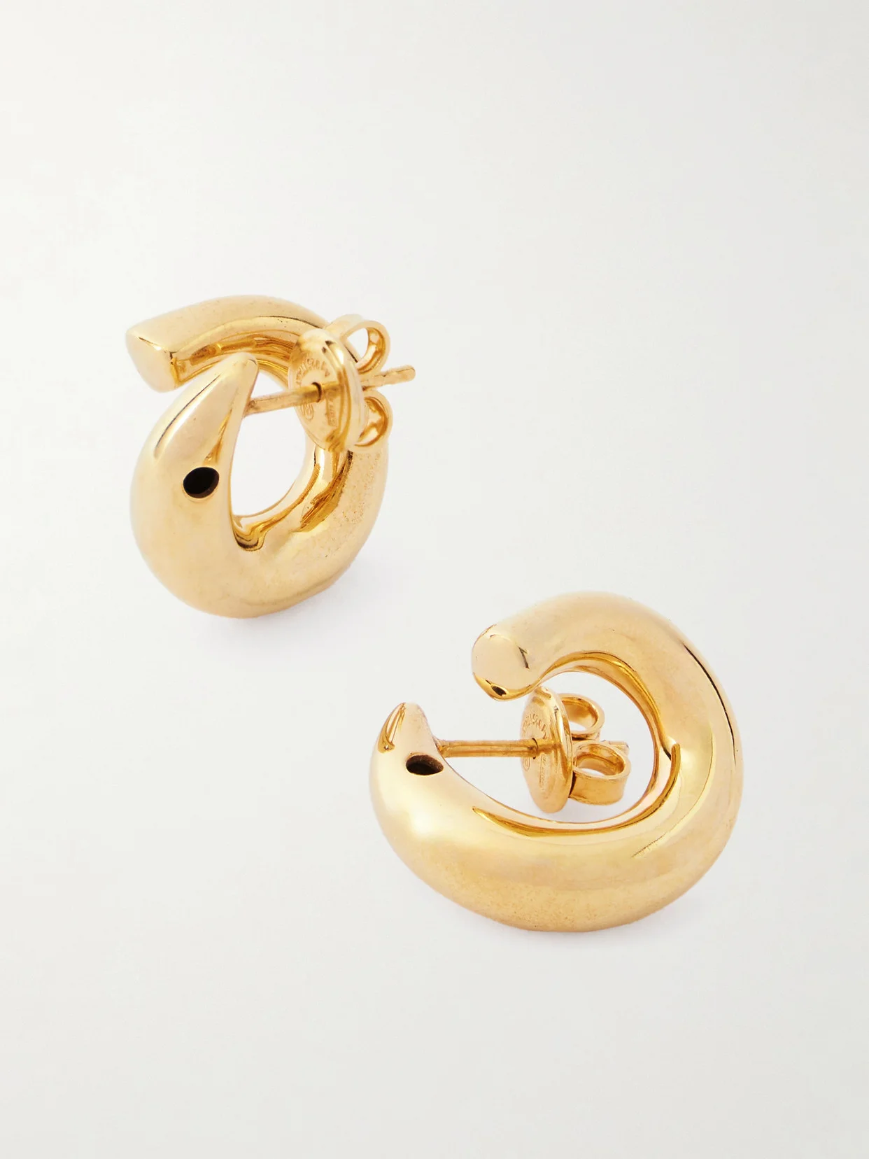 Gold-plated Hoop Earrings - 1