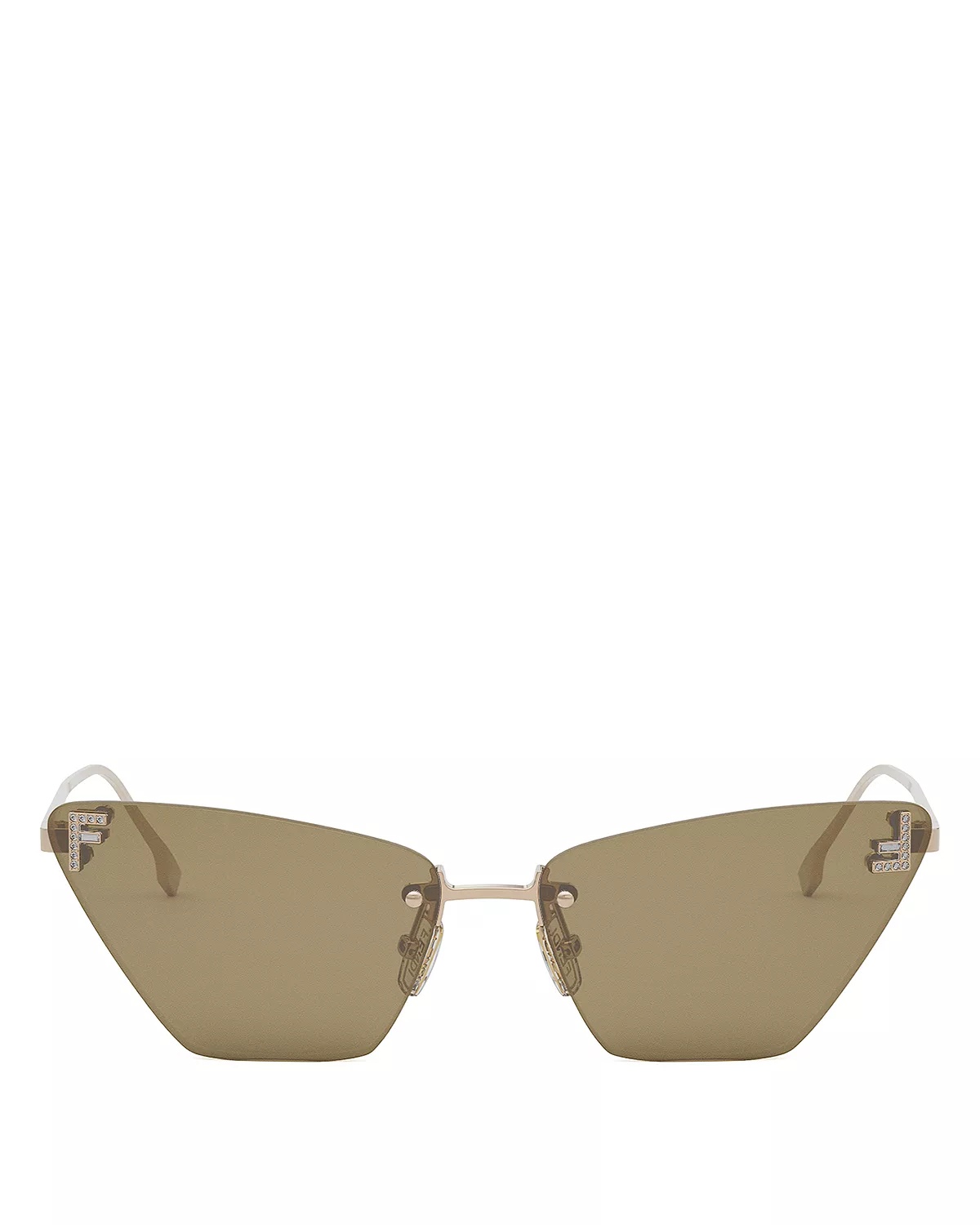 Metal First Crystal Cat Eye Sunglasses, 57mm - 9