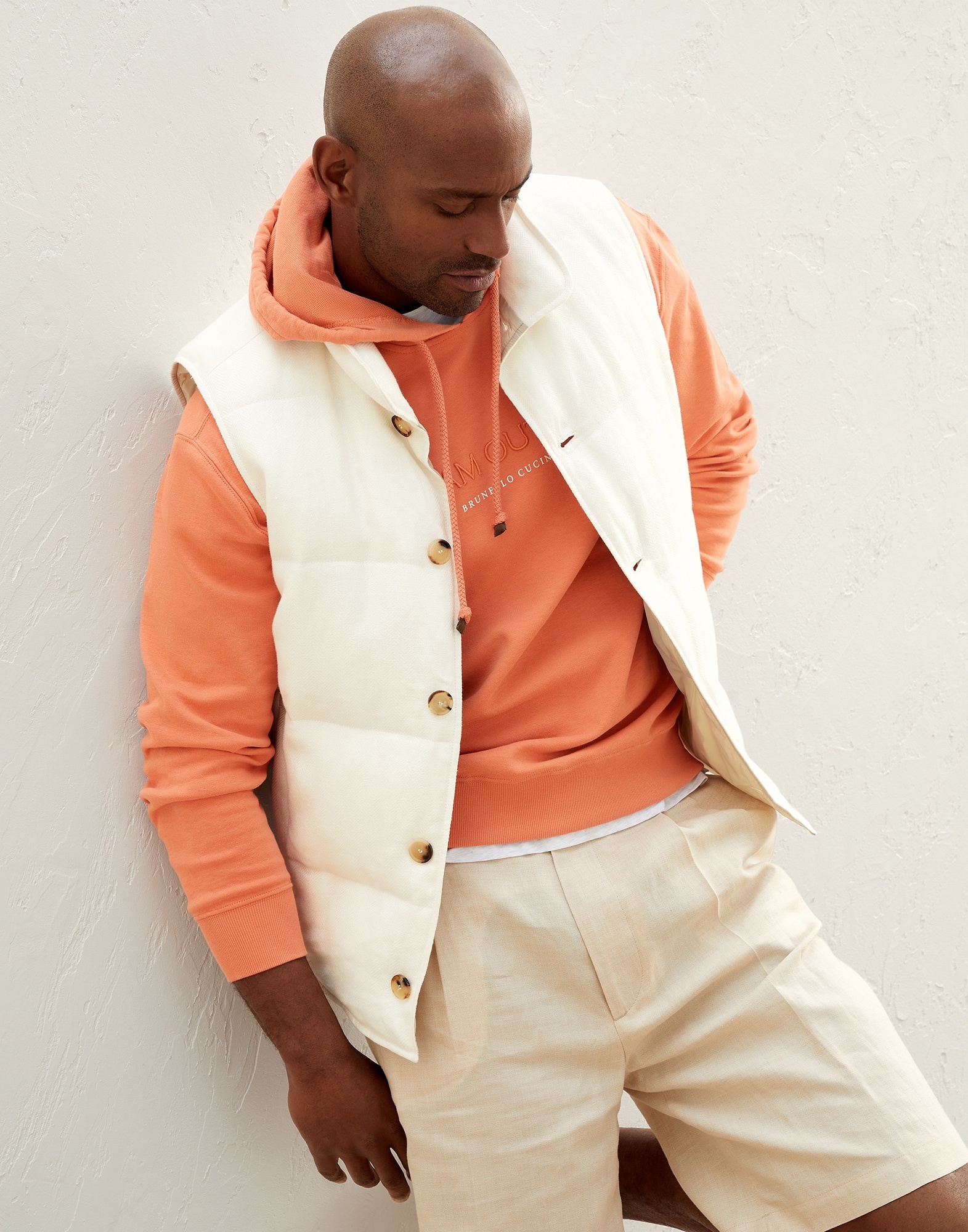 Techno cotton French terry hooded sweatshirt with embroidery - 4