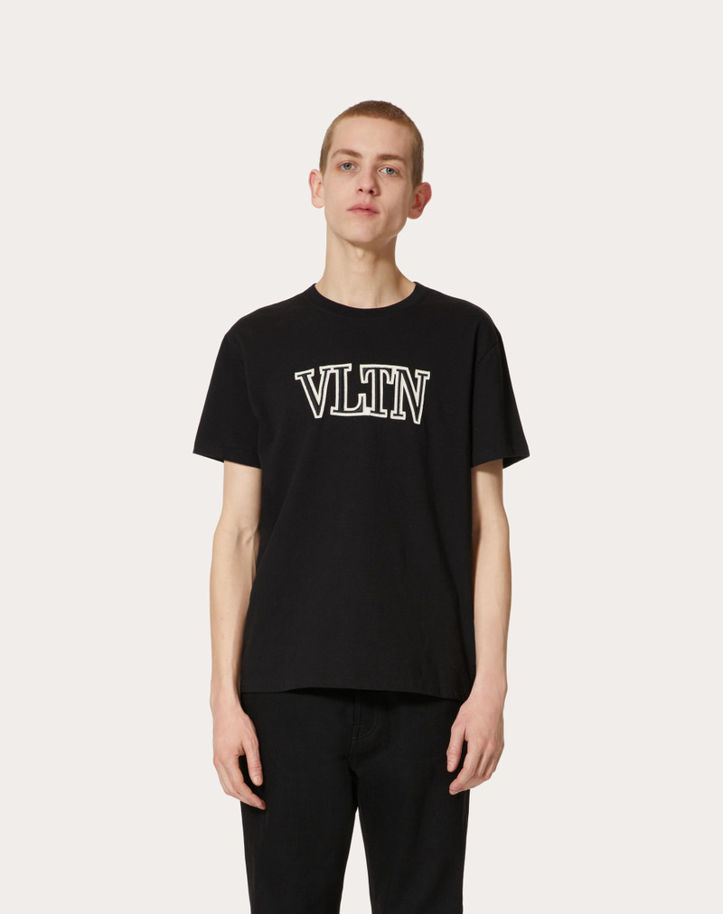 VLTN EMBROIDERED COTTON T-SHIRT 3
