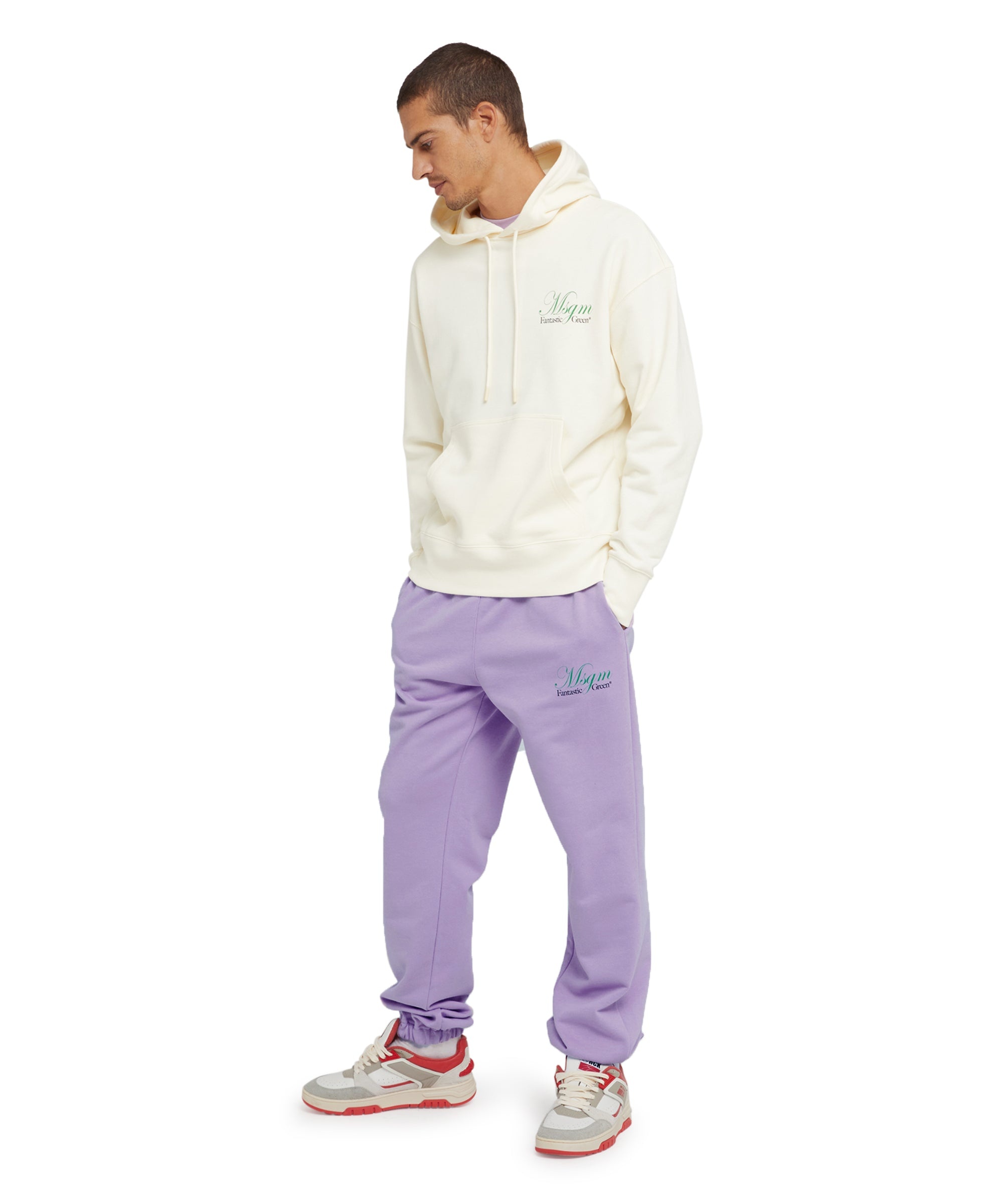 Organic cotton jogging trousers certified by the MSGM Fantastic Green Capsule - 5