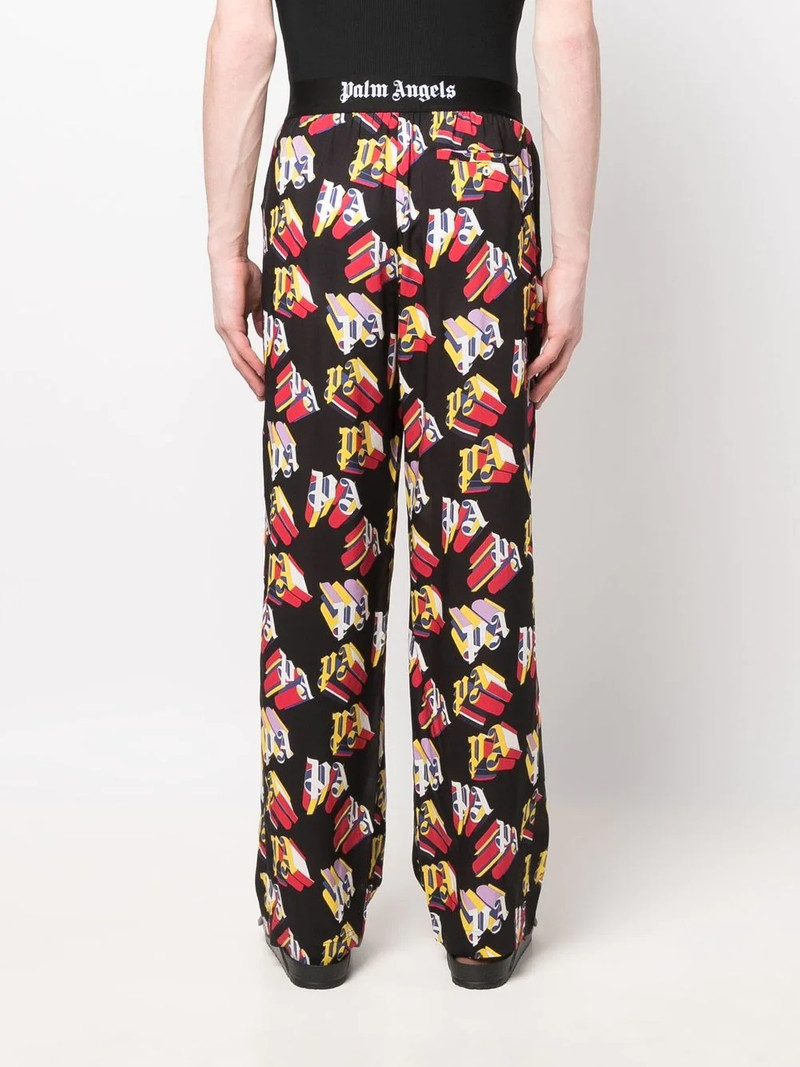 logo-print straight-leg trousers 4