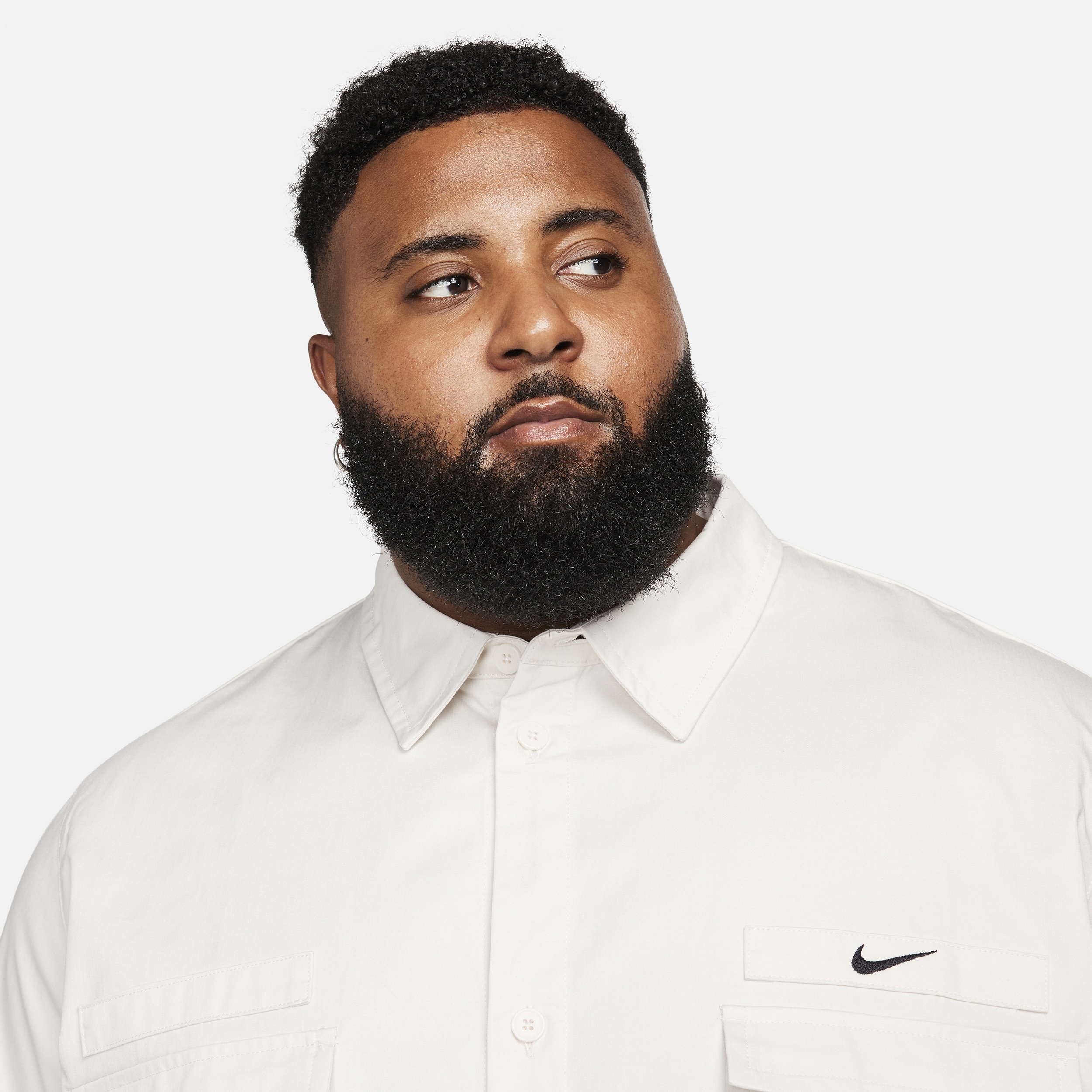 Nike Men's Life Woven Military Short-Sleeve Button-Down Shirt - 8