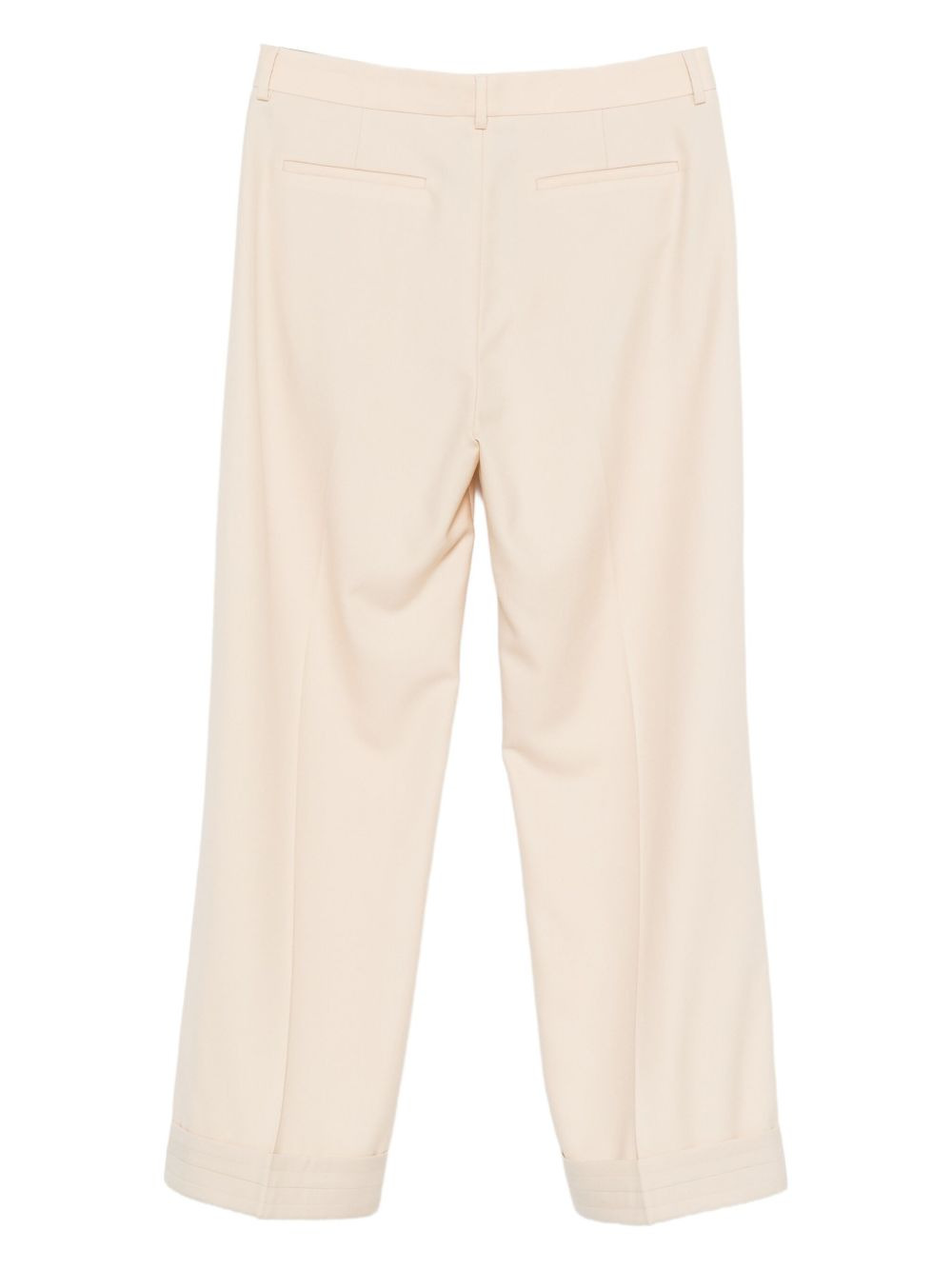 turn-up gabardine trousers - 2