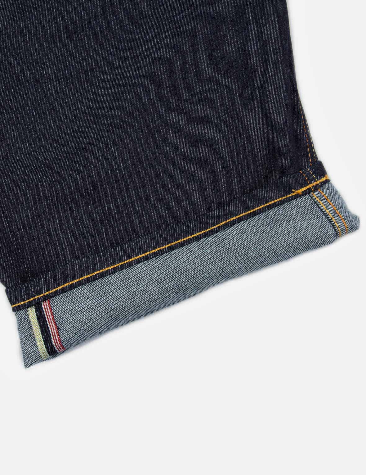 JAPANESE BROCADE POCKET DENIM SHORTS - 9
