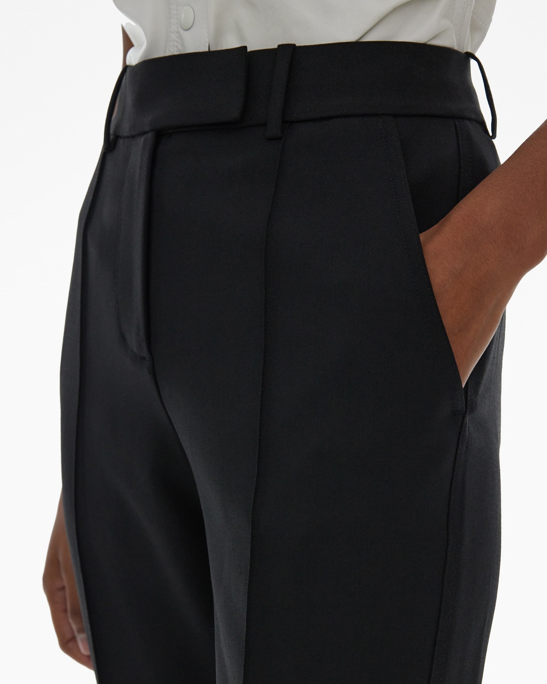 STRETCH WOOL STOVEPIPE PANT - 6