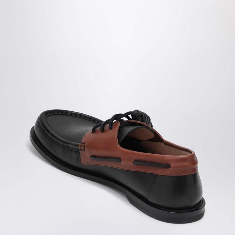 Loewe Campo Boat Shoe In Brown/Black Men - 2