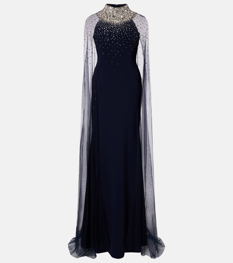 Zadie caped embellished gown 1