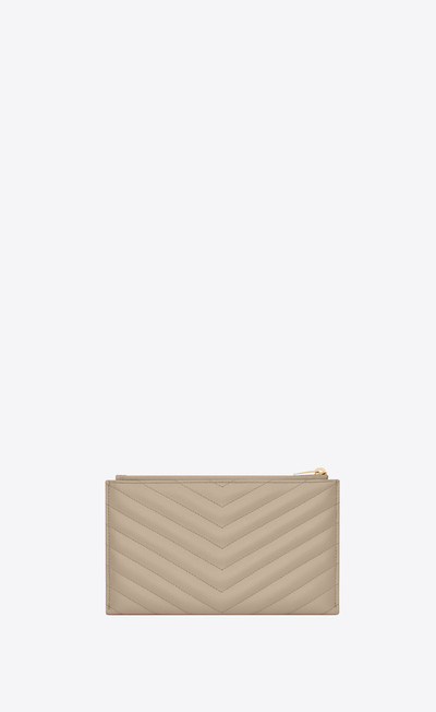 SAINT LAURENT monogram bill pouch in grain de poudre embossed leather outlook