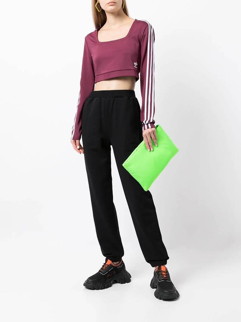 adidas cropped square-neck sweatshirt outlook