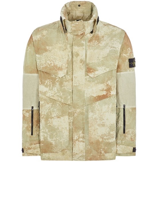 438E1 DISSOLVING GRID CAMO ON ECONYL® REGENERATED NYLON ECRU - 1