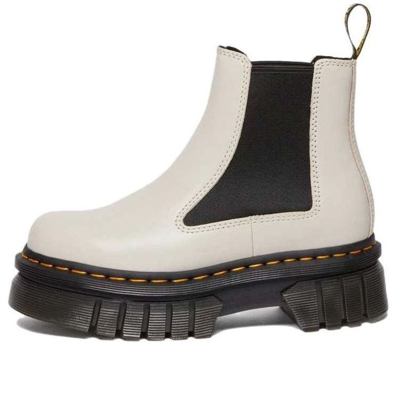 (WMNS) Dr. Martens Audrick Nappa Leather Platform Chelsea Boots 'Cobblestone Grey' 27148055 1