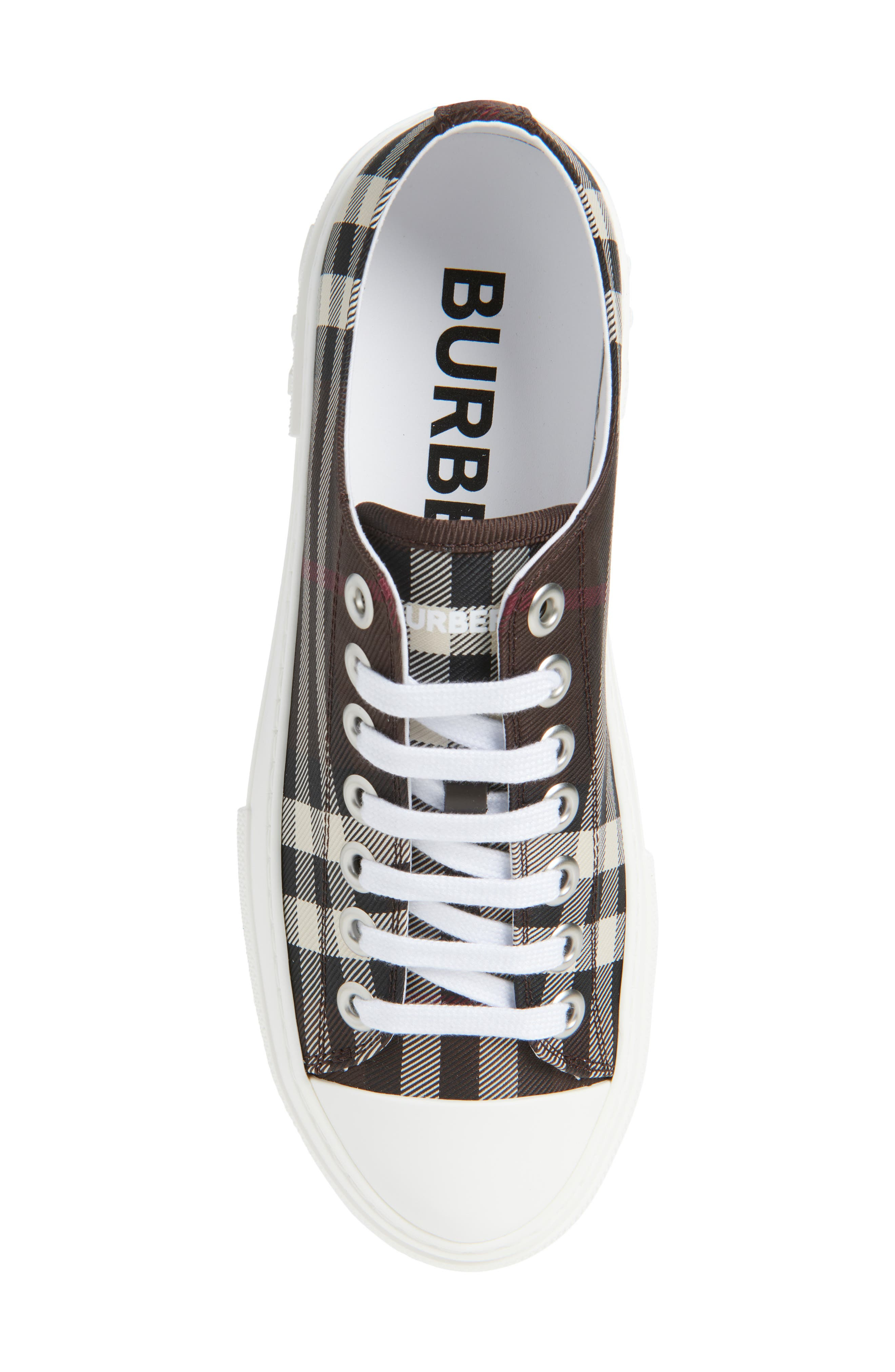 burberry Jack Check Low Top Sneaker in Mahogany Ip Check at Nordstrom - 3