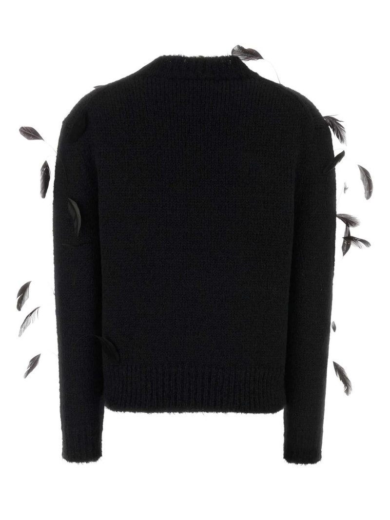 Jil Sander feather-detail sweater outlook