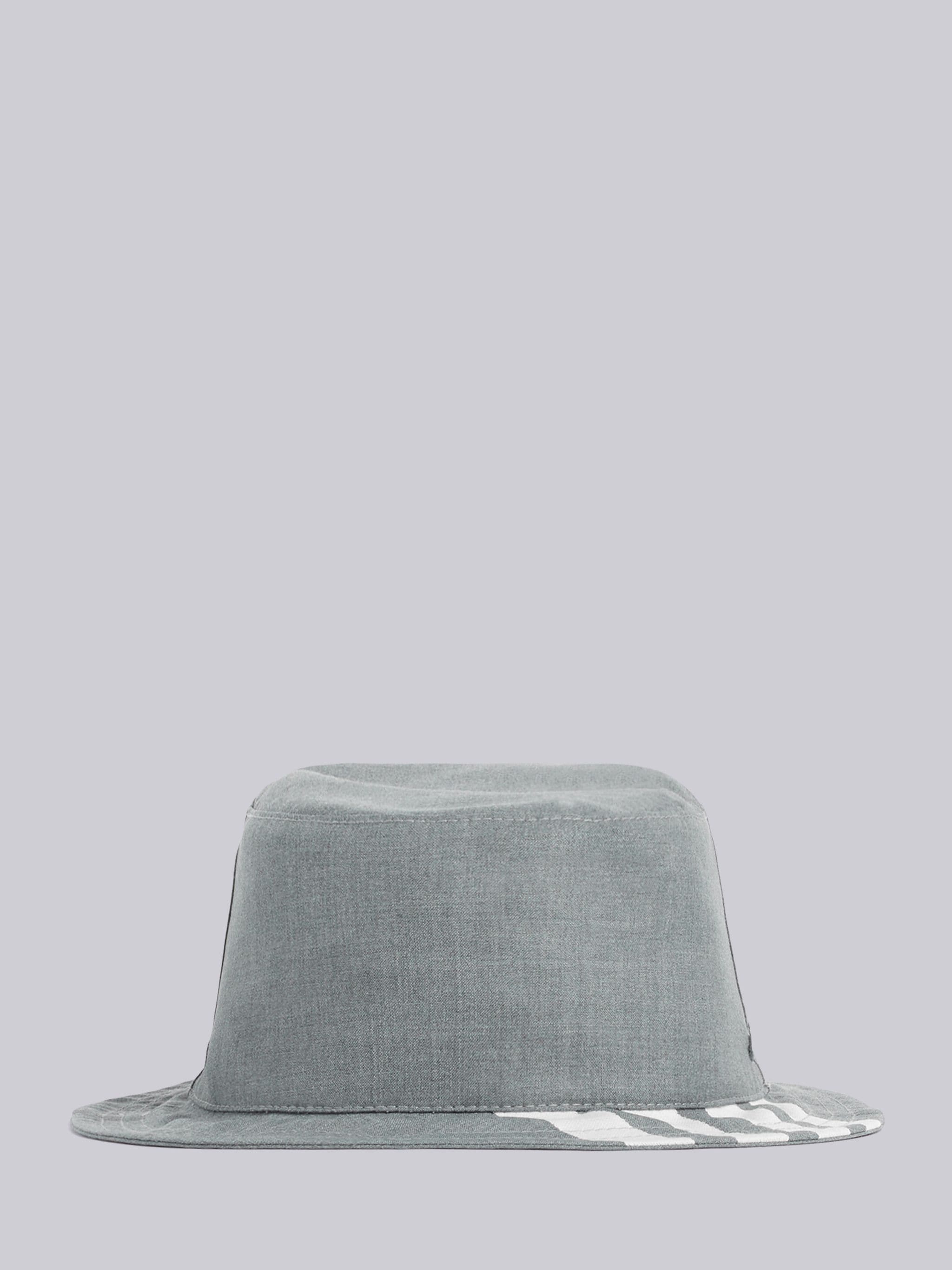 Medium Grey Classic 4-Bar Bucket Hat - 1