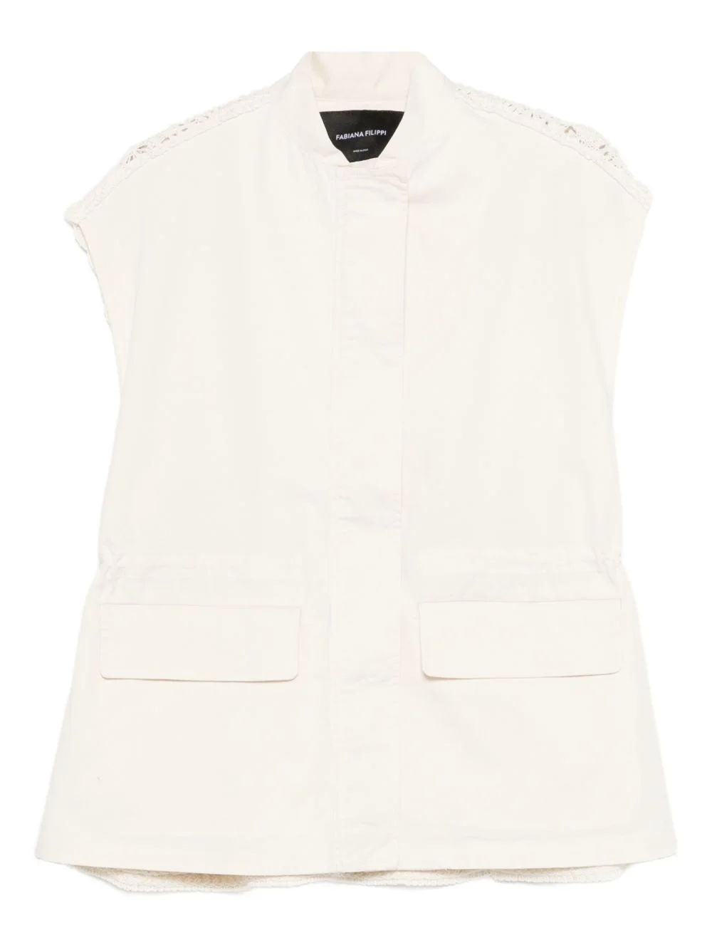 crochet-panel waistcoat - 1