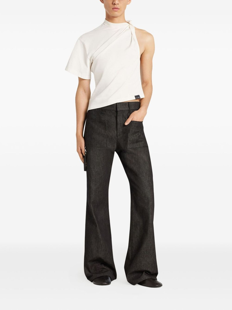 courrèges asymmetrical one-shoulder t-shirt outlook