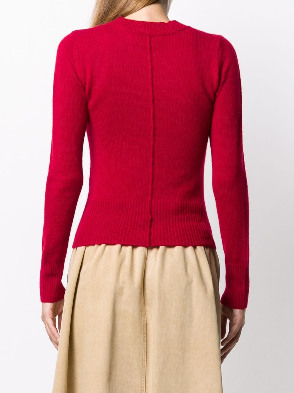 crew neck knitted jumper - 4