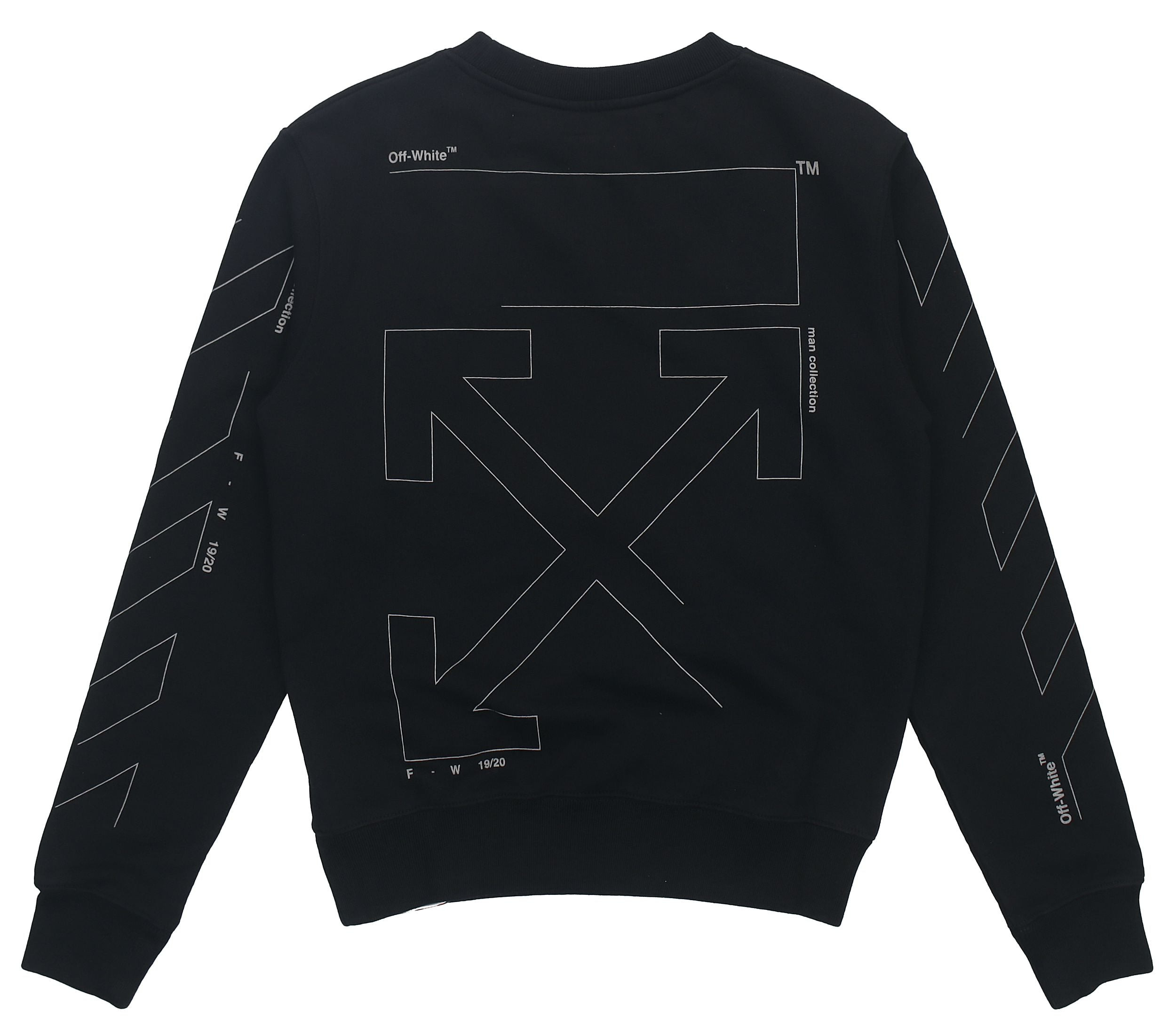 Off-White Unfinished 3M Arrow Crew Neck Sweater OMBA025E19E300031091 - 2