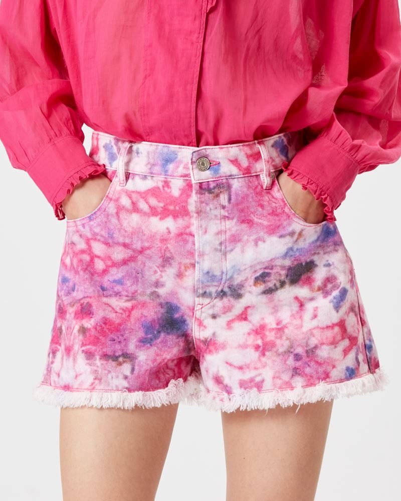 LESIA PRINTED COTTON SHORTS - 3