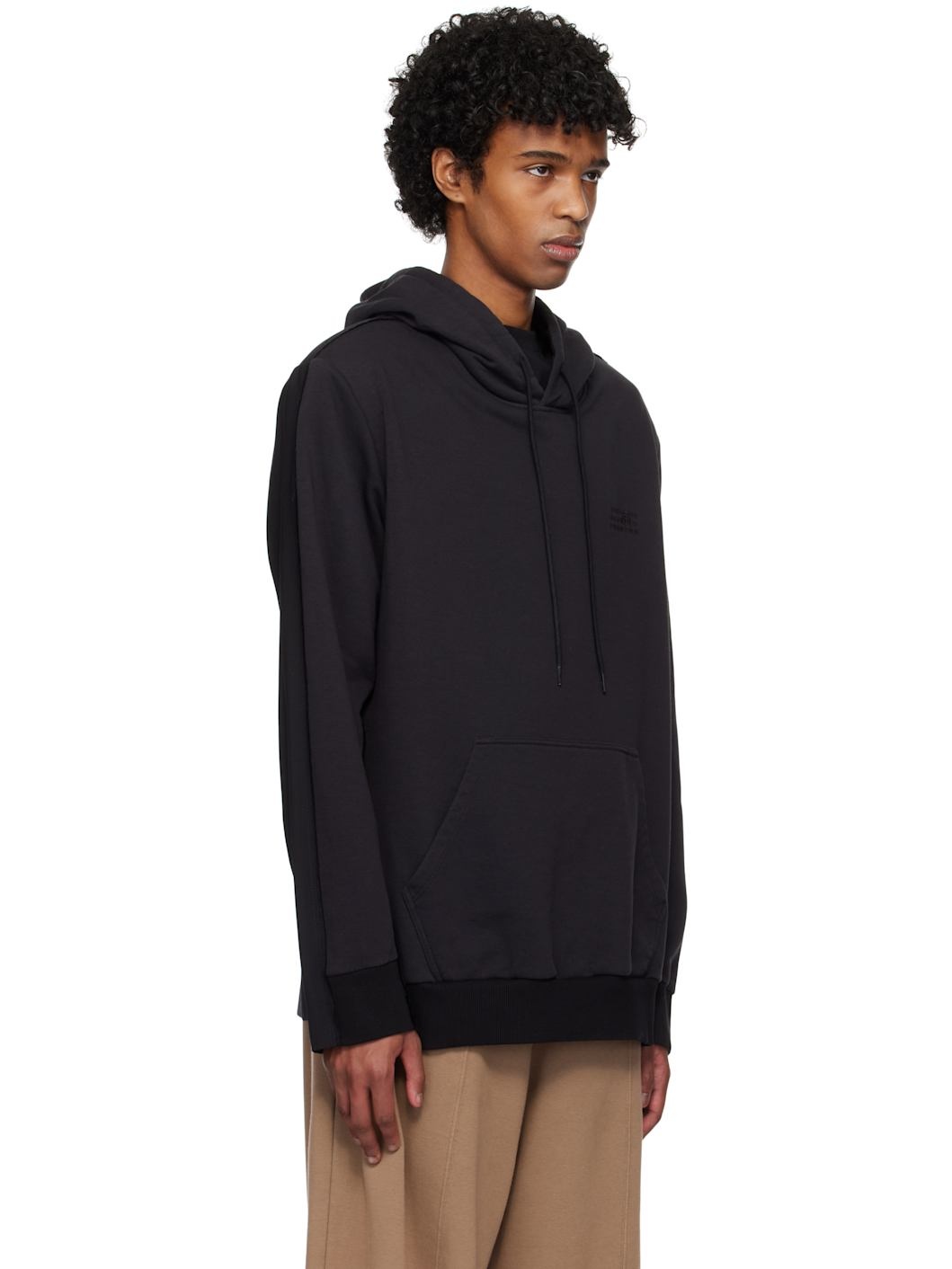 Black Paneled Hoodie - 2