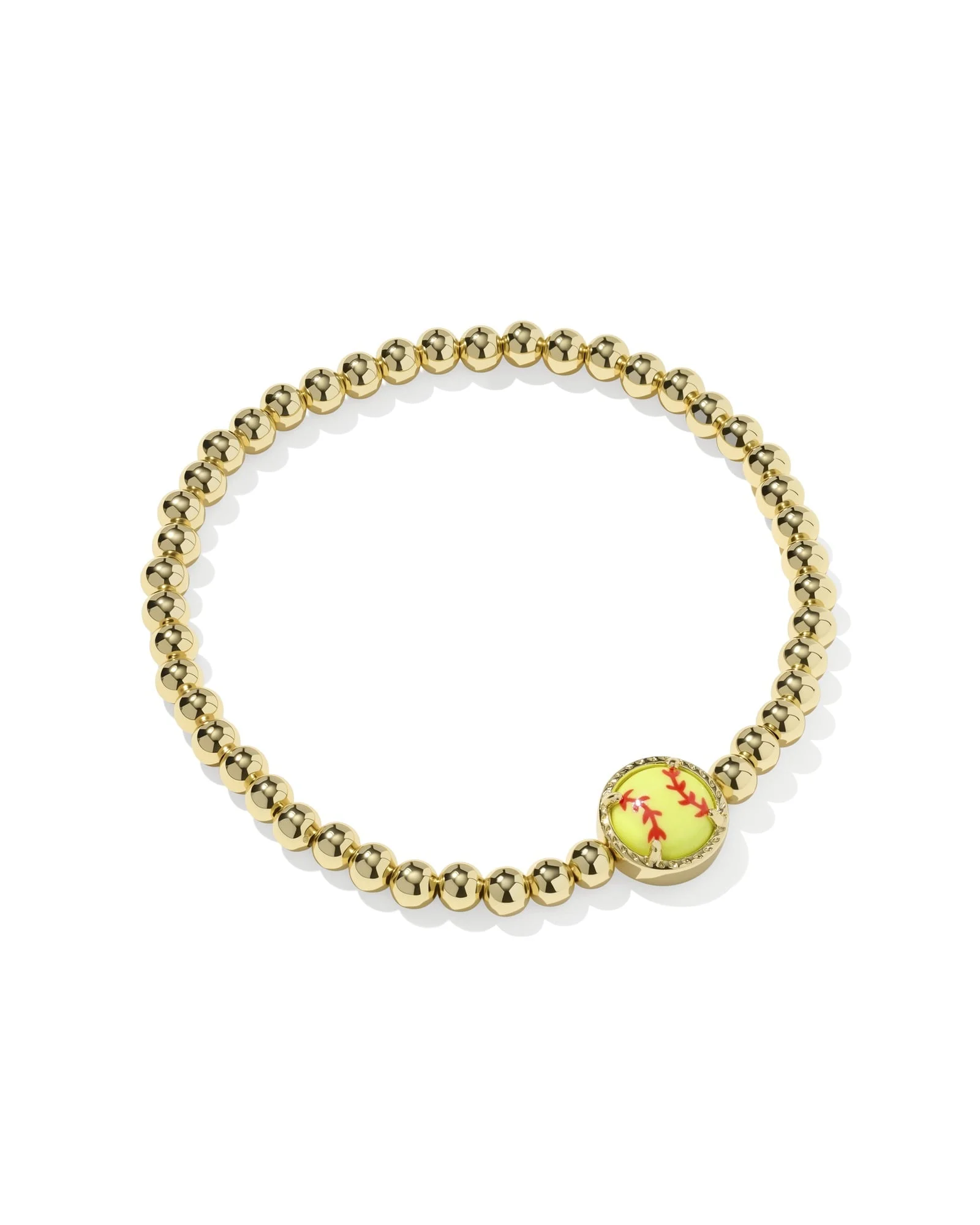 Softball Gold Stretch Bracelet - 1