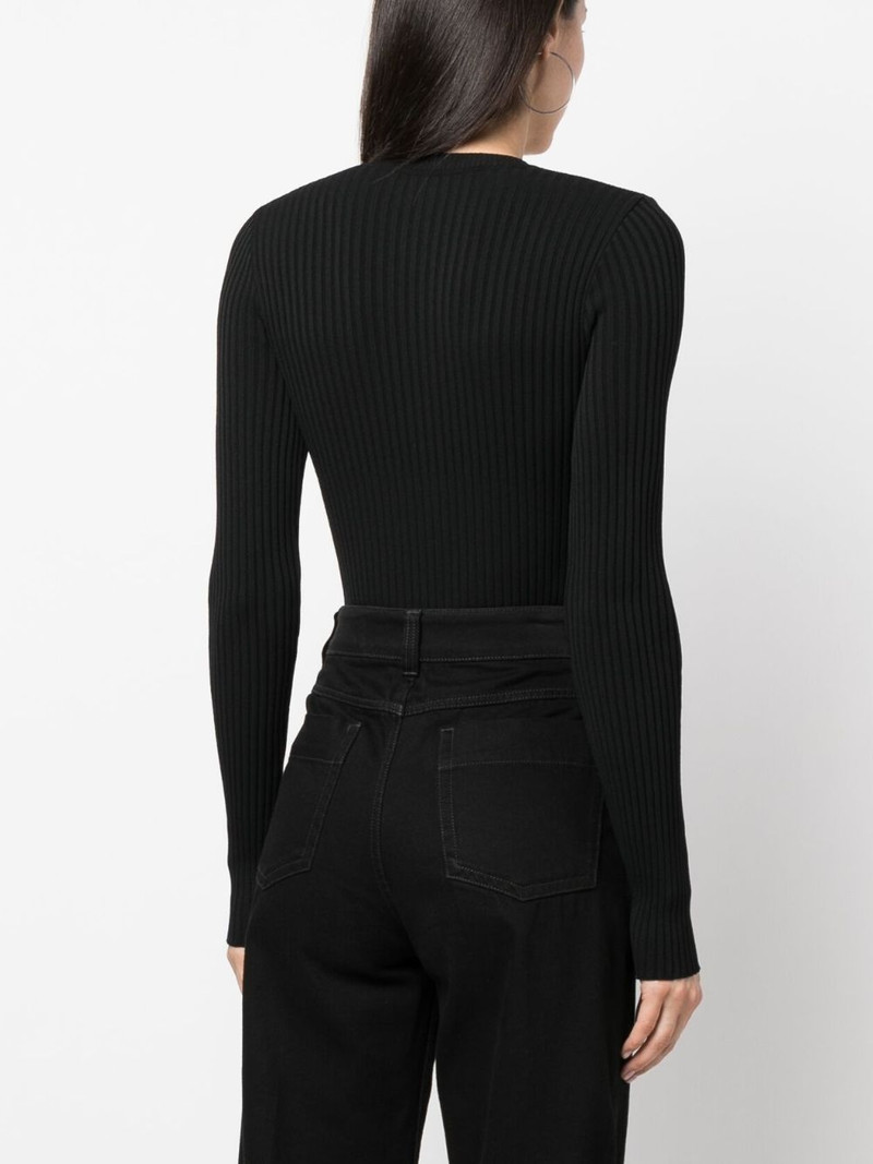long-sleeve ribbed-knit bodysuit 4