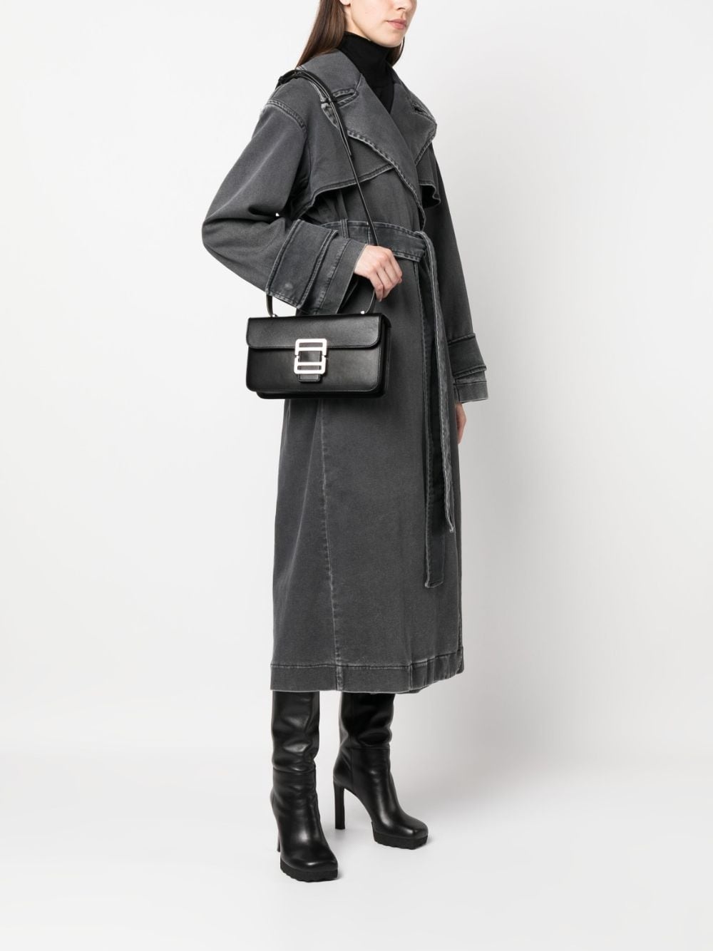 logo-plaque shoulder bag - 2