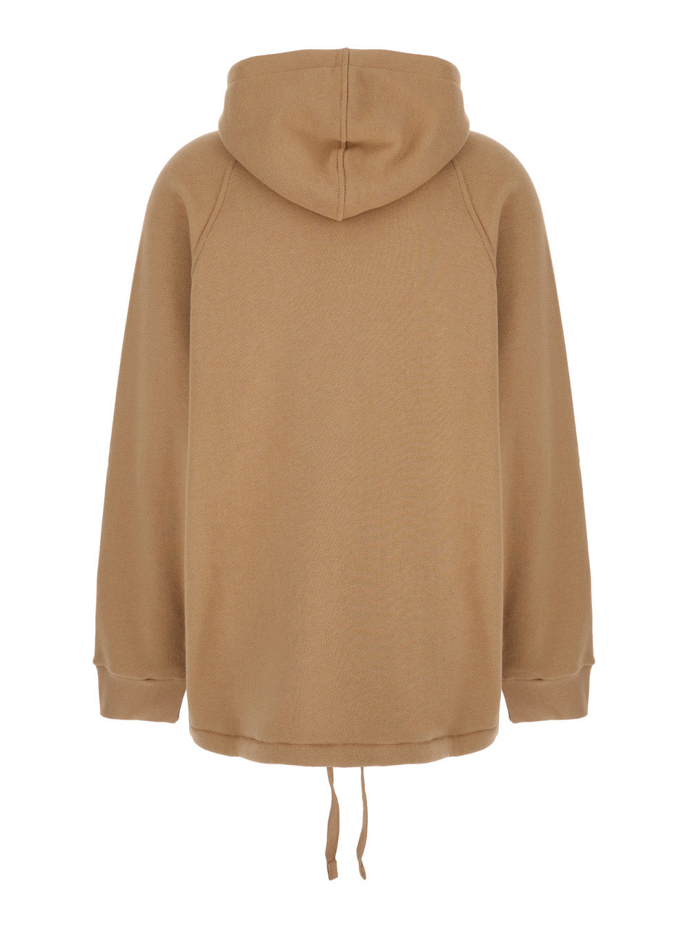 Gucci Women Beige Hoodie With Logo Lettering On The Front And Web Detail On The Front In Cotton Woma - 2
