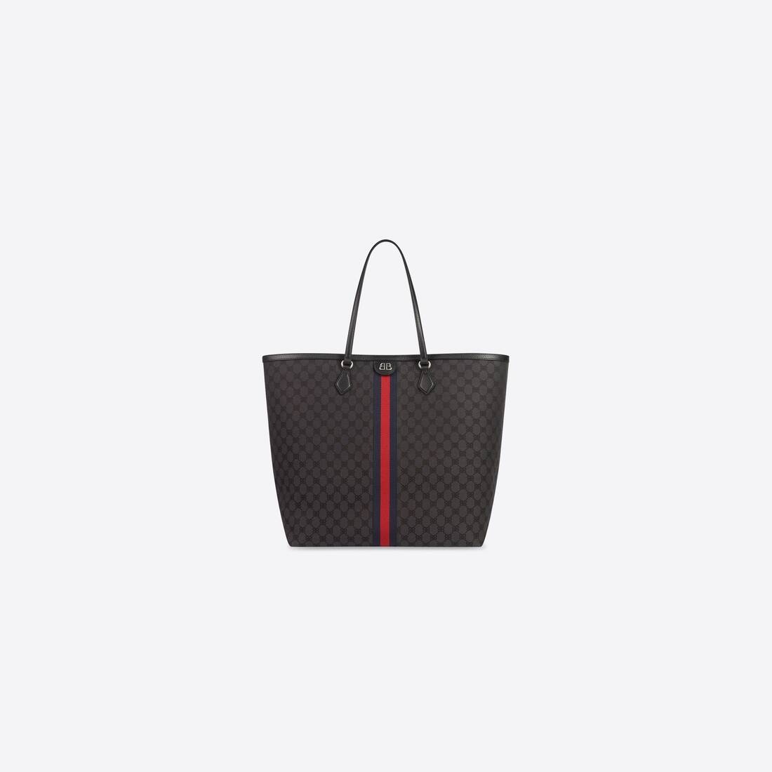Men's Hacker Large Tote Bag In Jacquard Canvas in Black - 1