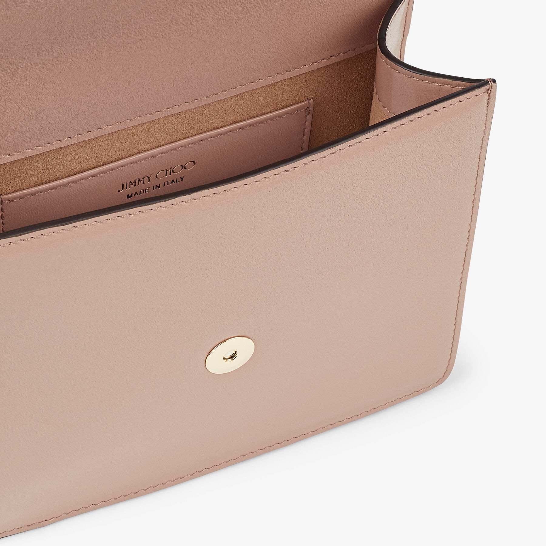 Varenne Quad XS
Ballet Pink Box Leather Shoulder Bag with Pearl Strap - 3
