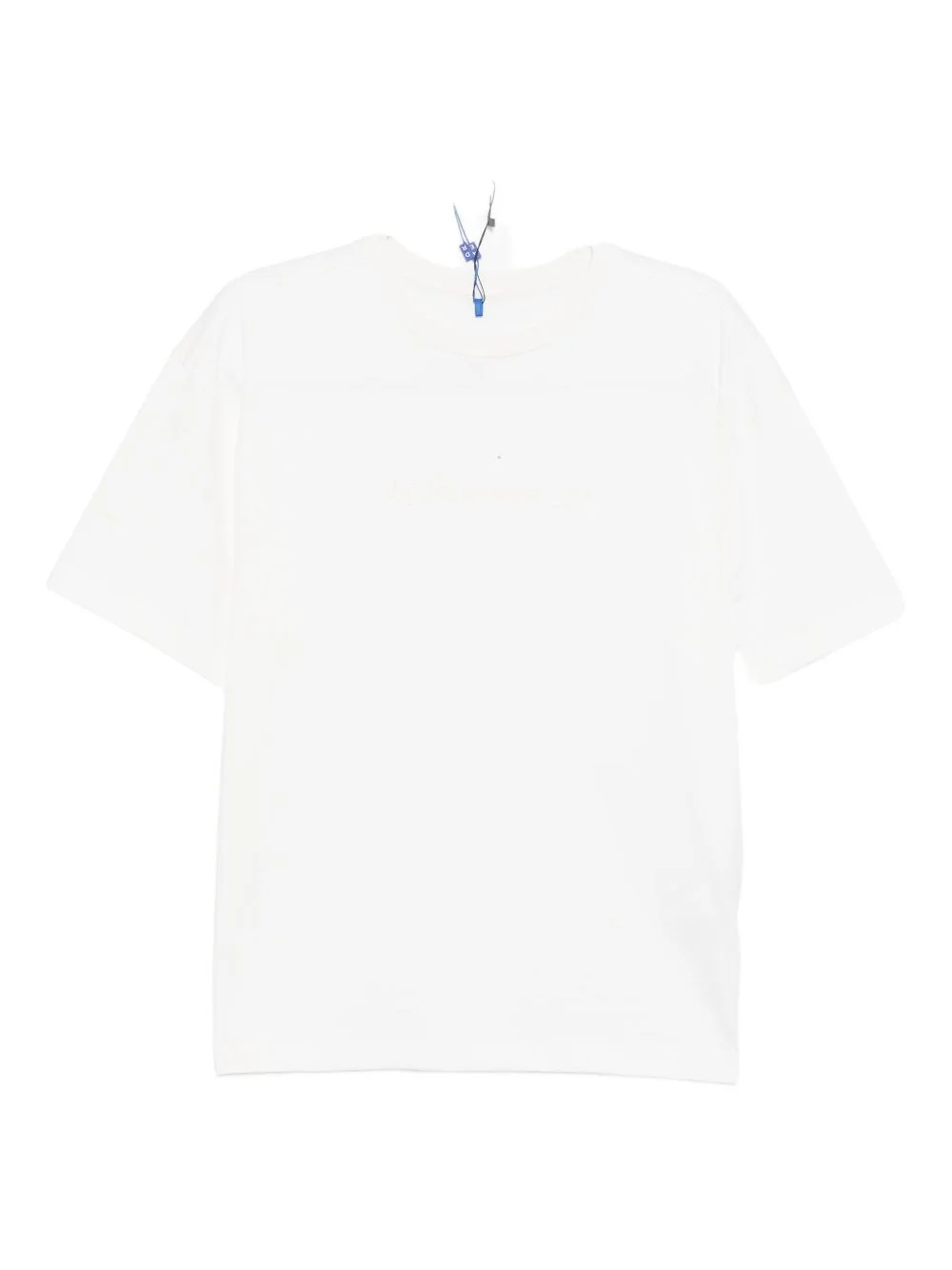 slogan-embroidered T-shirt - 1