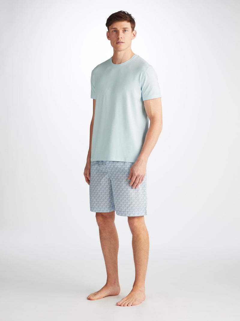 Men's T-Shirt Basel Micro Modal Stretch Ice Blue - 3