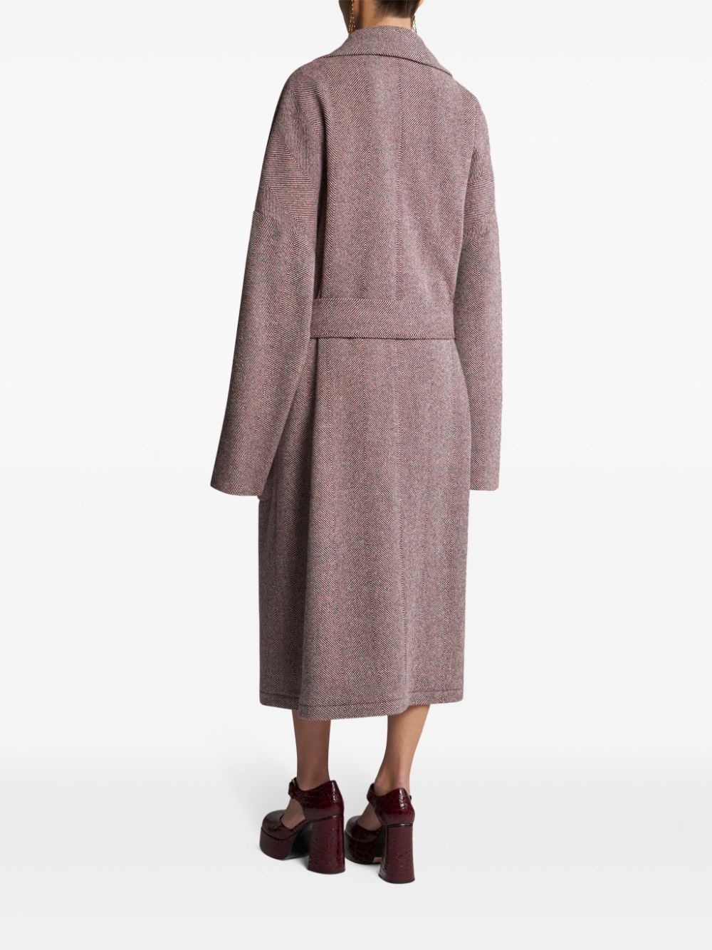belted wool coat - 4