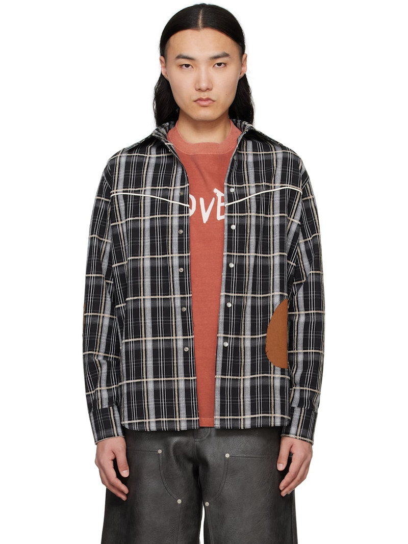 Black Noah Patch Check Shirt 1