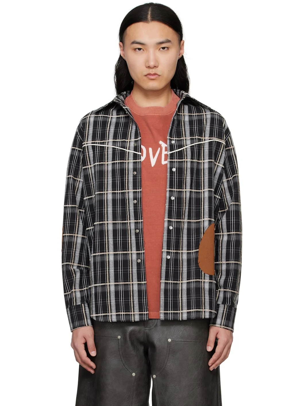 Black Noah Patch Check Shirt - 1