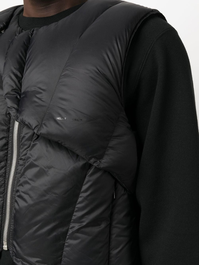 logo-print padded gilet 5
