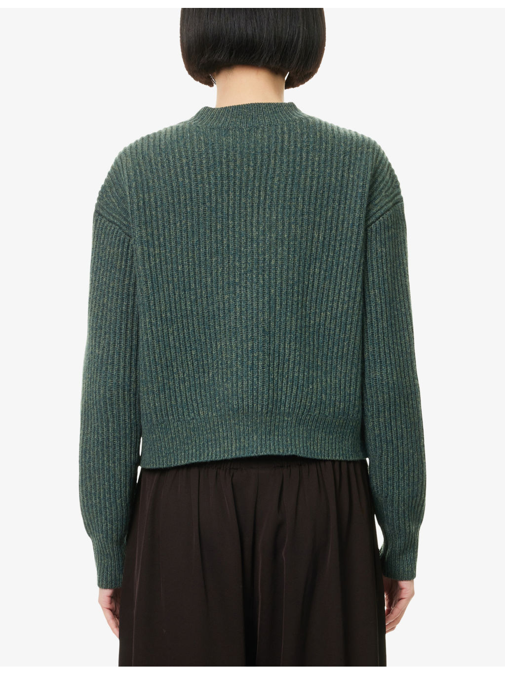 Cropped Ribbed Cashmere Cardigan - 4