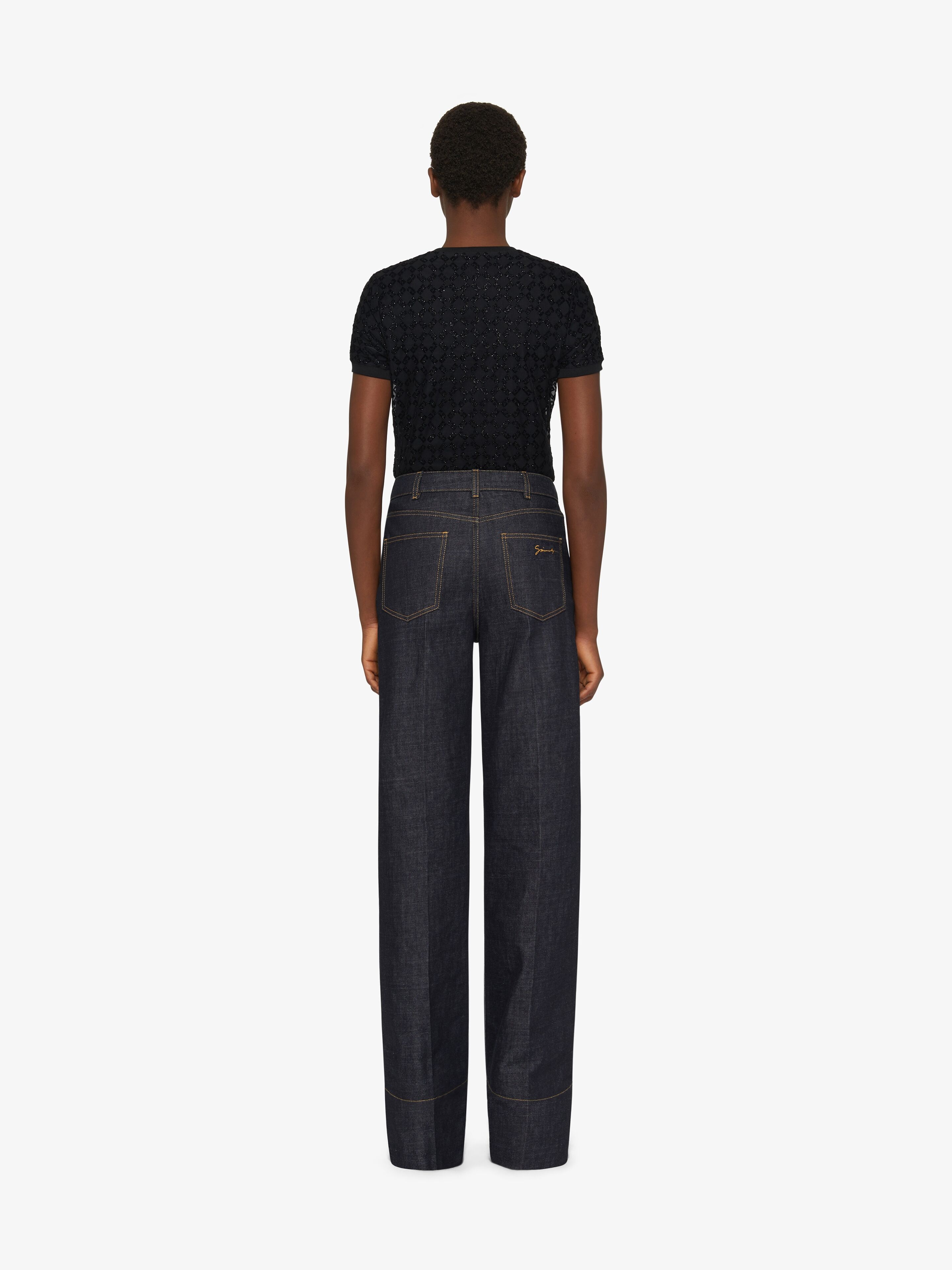 DOUBLE-LAYERED SLIM T-SHIRT IN COTTON AND TULLE - 4