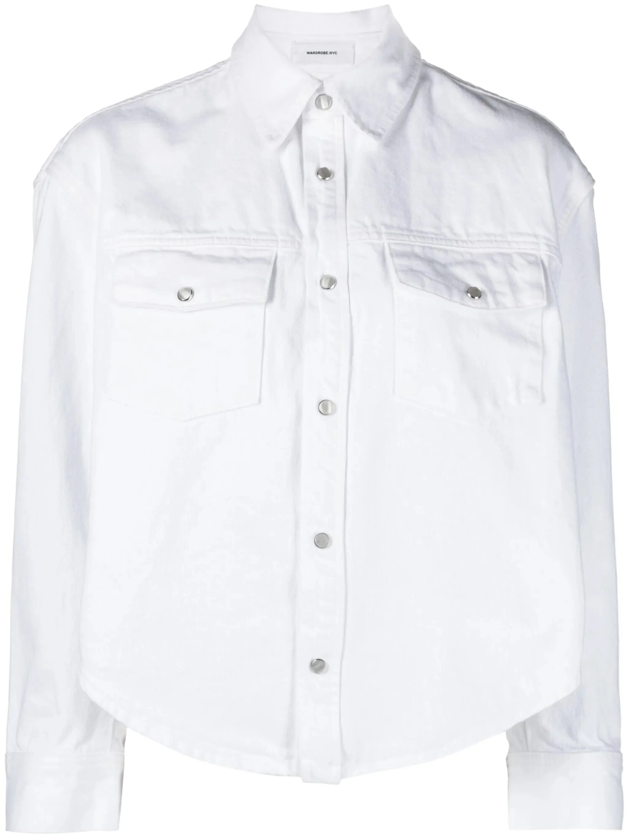 cropped denim jacket - 1