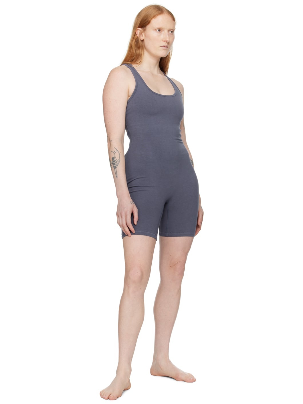 Blue Outdoor Mid Thigh Jumpsuit - 4