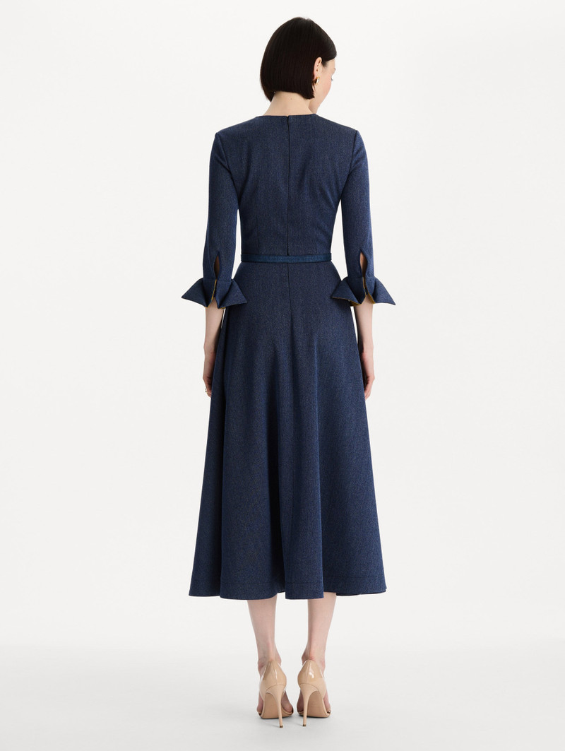 PEONY CUFF WOOL DRESS 3