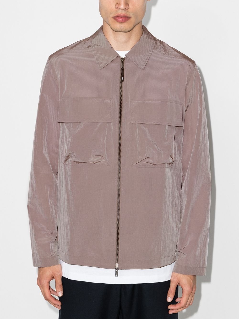 Egon zip-front shirt jacket - 2